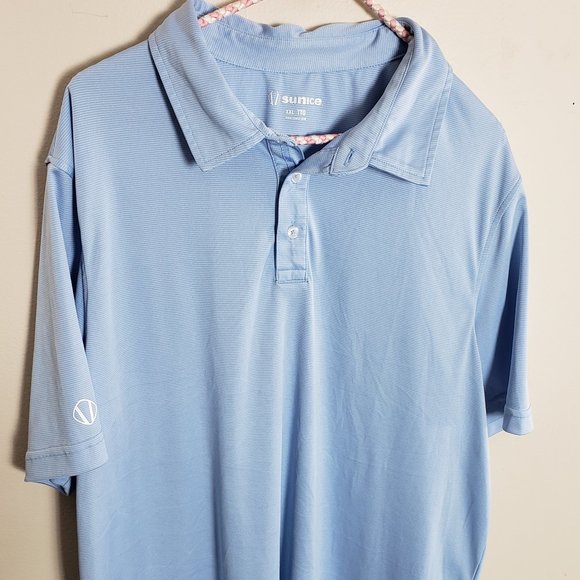 SUNICE MEN'S SHORT SLEEVE GOLF SHIRT SIZE XXL TTG SPORTS BLUE SPORTS WEAR MAN'S - Picture 9 of 16